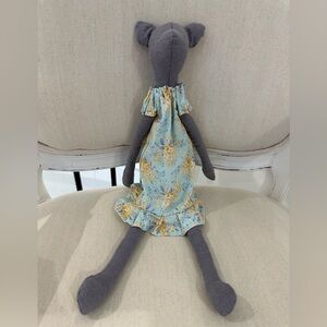 🐇 Baby Handmade Posable Dolly ~ Kitty With Dress Mennonite Made